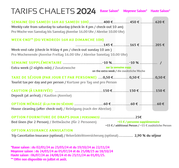 TARIFS_CHALET_2024