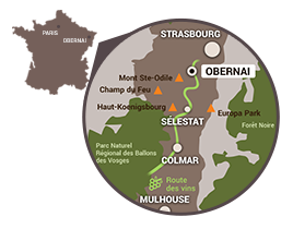 Visuel du plan d'accès au camping d'Obernai